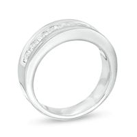 Men's 1.22 CT. T.W. Certified Canadian Square-Cut Diamond Wedding Band in 10K White Gold (I/I2)|Peoples Jewellers