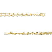 Italian Gold 030 Gauge Triple Strand Mirror Chain Bracelet in 14K Gold - 7.25"|Peoples Jewellers