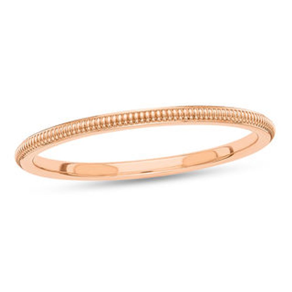 Ladies' 1.5mm Vintage-Style Wedding Band in 14K Rose Gold|Peoples Jewellers