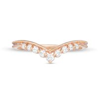 0.145 CT. T.W. Diamond Chevron Anniversary Band in 10K Rose Gold|Peoples Jewellers
