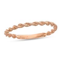 Ladies' 1.5mm Twist Rope Wedding Band in 14K Rose Gold|Peoples Jewellers