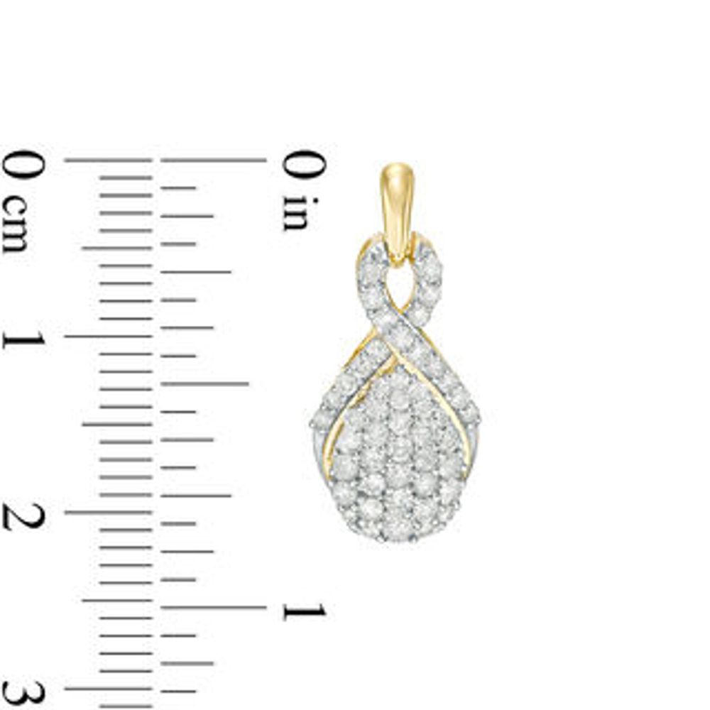 0.95 CT. T.W. Composite Diamond Pear-Shaped Drop Earrings in 10K Gold|Peoples Jewellers