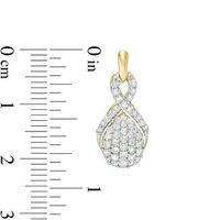 0.95 CT. T.W. Composite Diamond Pear-Shaped Drop Earrings in 10K Gold|Peoples Jewellers