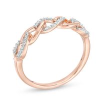 0.10 CT. T.W. Diamond Link Chain Band in 10K Rose Gold|Peoples Jewellers