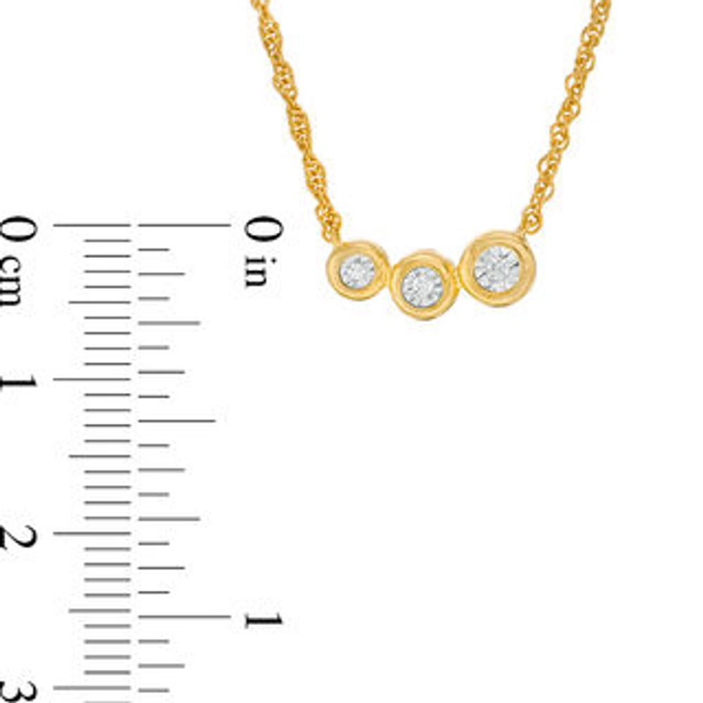 0.05 CT. T.W. Diamond Graduating Circles Necklace in 10K Gold|Peoples Jewellers