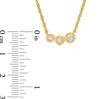 0.05 CT. T.W. Diamond Graduating Circles Necklace in 10K Gold|Peoples Jewellers