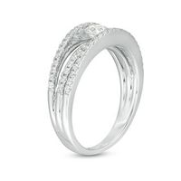 0.75 CT. T.W. Certified Canadian Diamond Orbit Engagement Ring in 14K White Gold (I/I2)|Peoples Jewellers