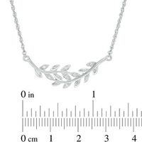 0.04 CT. T.W. Diamond Bypass Vines Necklace in Sterling Silver - 16.7"|Peoples Jewellers