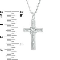 Diamond Accent "X" Cross Pendant in Sterling Silver|Peoples Jewellers