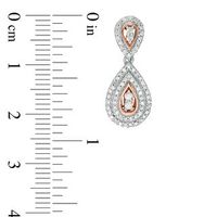 0.58 CT. T.W. Diamond Frame Teardrop Earrings in 10K Rose Gold|Peoples Jewellers