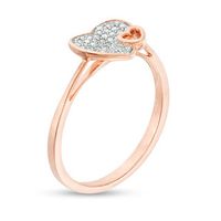 0.116 CT. T.W. Composite Diamond Heart-Shaped Ring in 10K Rose Gold|Peoples Jewellers