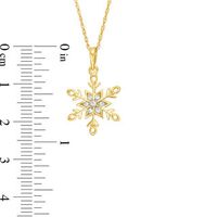 0.065 CT. T.W. Diamond Snowflake Pendant in 10K Gold|Peoples Jewellers