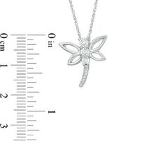 Diamond Accent Dragonfly Pendant in Sterling Silver|Peoples Jewellers