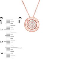 0.20 CT. T.W. Composite Diamond Circle Pendant in 10K Rose Gold|Peoples Jewellers
