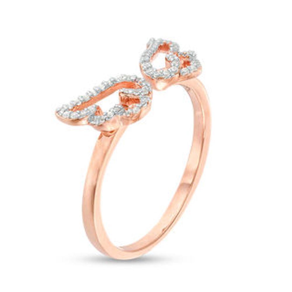 0.145 CT. T.W. Diamond Open Wings Ring in 10K Rose Gold|Peoples Jewellers