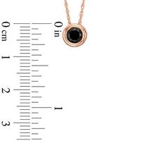 0.45 CT. Black Diamond Solitaire Bezel-Set Pendant in 10K Rose Gold|Peoples Jewellers