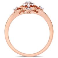 0.17 CT. T.W. Composite Diamond Heart-Sides Vintage-Style Promise Ring in 10K Rose Gold|Peoples Jewellers