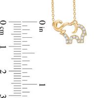 0.10 CT. T.W. Diamond Elephant Necklace in 10K Gold - 17"|Peoples Jewellers