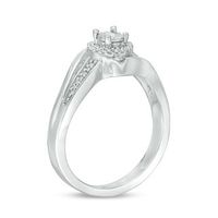 0.085 CT. T.W. Composite Diamond Bypass Promise Ring in Sterling Silver|Peoples Jewellers