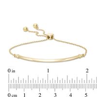 Flat Bar Bolo Bracelet in 10K Gold - 9.5"|Peoples Jewellers