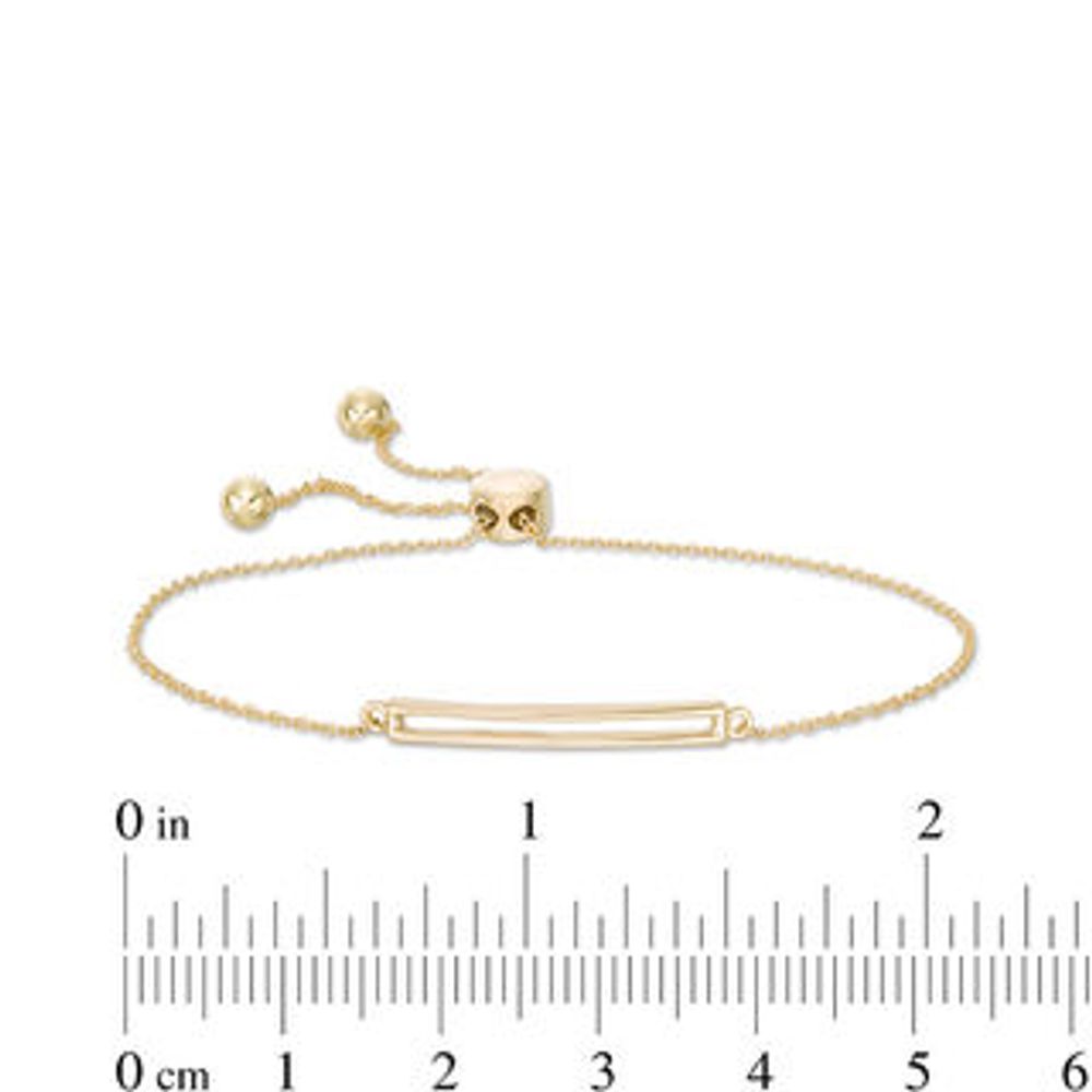 Open Bar Bolo Bracelet in 10K Gold - 9.5"|Peoples Jewellers