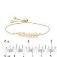 Leaf Vine Bolo Bracelet in 10K Gold - 9.5"|Peoples Jewellers