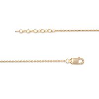 6.0mm Lab-Created Emerald and White Sapphire Accent Anklet in 10K Gold - 10"|Peoples Jewellers