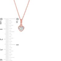 Diamond Accent Heart Vintage-Style Pendant in 10K Rose Gold|Peoples Jewellers