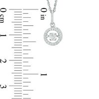 0.065 CT. T.W. Diamond Frame Moving Pendant in Sterling Silver|Peoples Jewellers