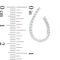 0.50 CT. T.W. Diamond Teardrop Loop Earrings in 10K White Gold|Peoples Jewellers