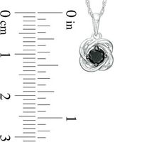 0.18 CT. Black Diamond Solitaire Love Knot Pendant in 10K Gold|Peoples Jewellers
