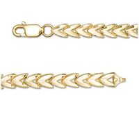 5.0mm Diamond-Cut "V"-Link Chain Vintage-Style Bracelet in 14K Gold - 7"|Peoples Jewellers