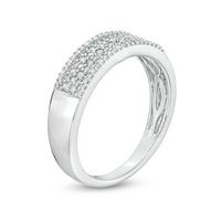 0.23 CT. T.W. Diamond Multi-Row Anniversary Band in Sterling Silver|Peoples Jewellers