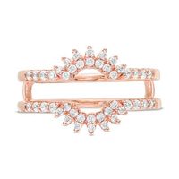 0.29 CT. T.W. Diamond Floral Ring Solitaire Enhancer in 10K Rose Gold|Peoples Jewellers