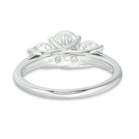 1.95 CT. T.W. Oval Diamond Past Present Future® Engagement Ring in 14K White Gold|Peoples Jewellers