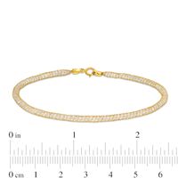 Italian Gold Cubic Zirconia Mesh Chain Bracelet in 14K Gold - 7.5"|Peoples Jewellers