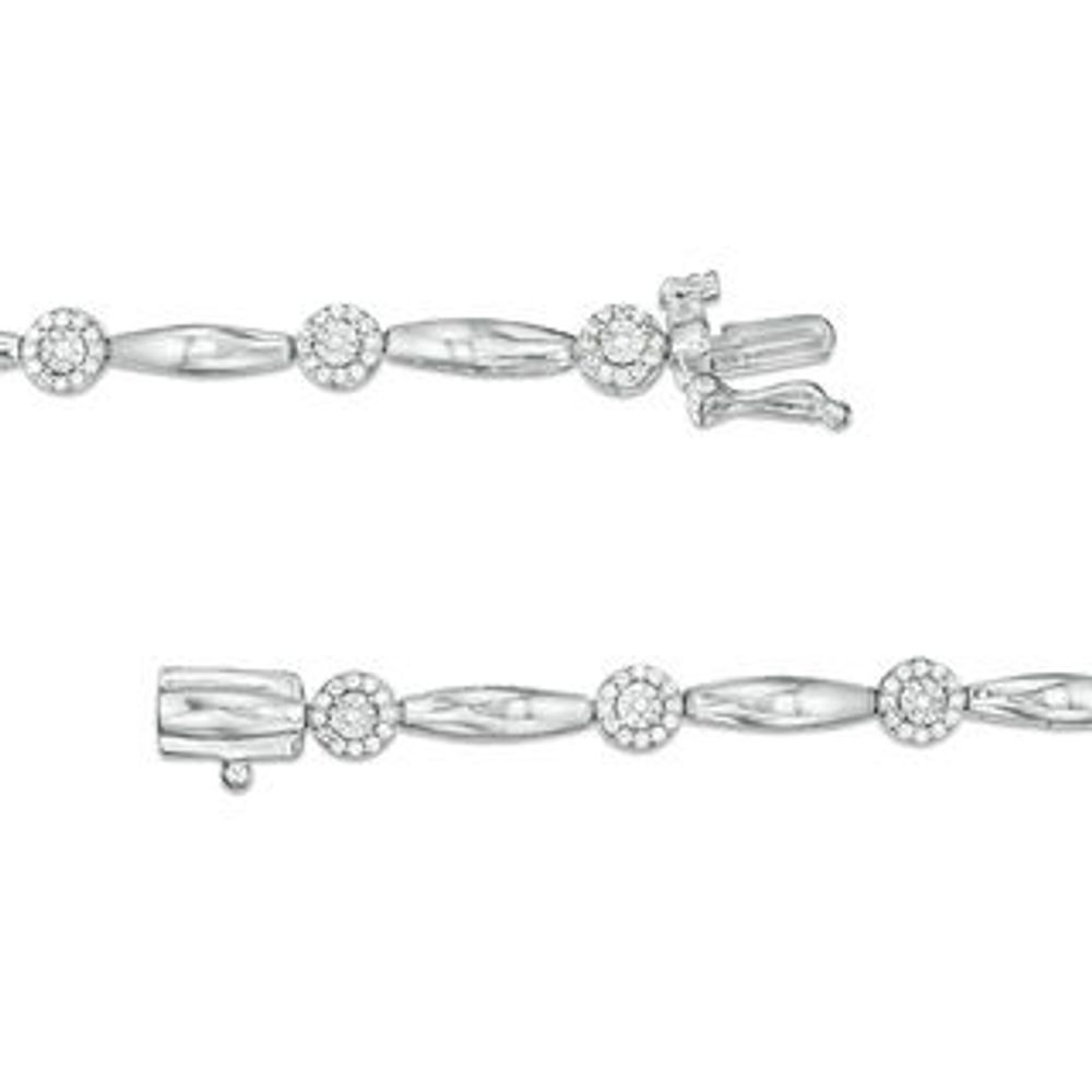 0.38 CT. T.W. Diamond Frame Bracelet in 10K White Gold|Peoples Jewellers