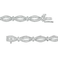 0.58 CT. T.W. Diamond Open Marquise Bracelet in 10K White Gold - 7.25"|Peoples Jewellers