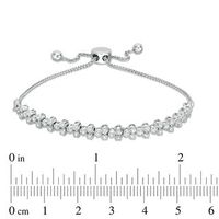 0.69 CT. T.W. Diamond Trios Bolo Bracelet in 10K White Gold - 9.5"|Peoples Jewellers