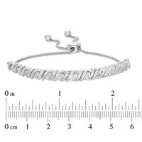 0.04 CT. T.W. Diamond Slant Bolo Bracelet in Sterling Silver - 9.5"|Peoples Jewellers
