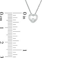 Diamond Accent Solitaire Heart Pendant and Stud Earrings Set in Sterling Silver|Peoples Jewellers