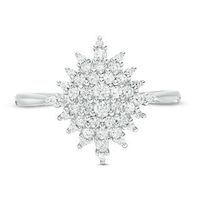 Peoples 100-Year Anniversary 0.50 CT. T.W. Diamond Snowflake Ring in 10K White Gold|Peoples Jewellers