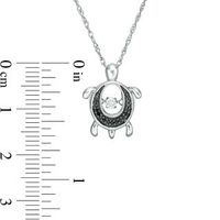 Unstoppable Love™ 0.04 CT. T.W. Enhanced Black and White Diamond Turtle Pendant in Sterling Silver|Peoples Jewellers