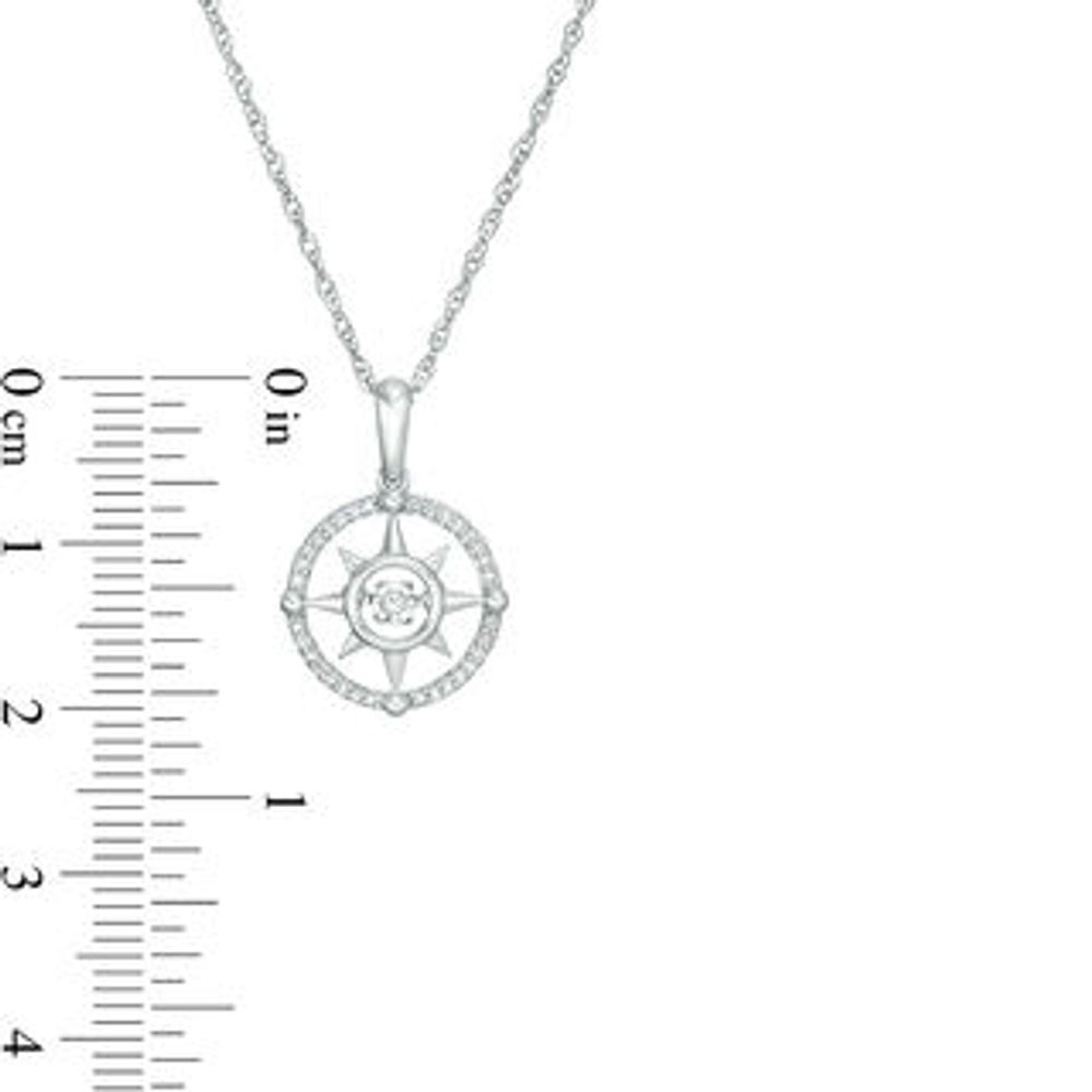 Unstoppable Love™ CT. T.W. Diamond Compass Pendant in Sterling Silver|Peoples Jewellers