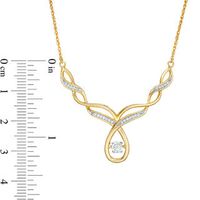 Unstoppable Love™ 0.146 CT. T.W. Diamond Twist Necklace in 10K Gold - 16.5"|Peoples Jewellers