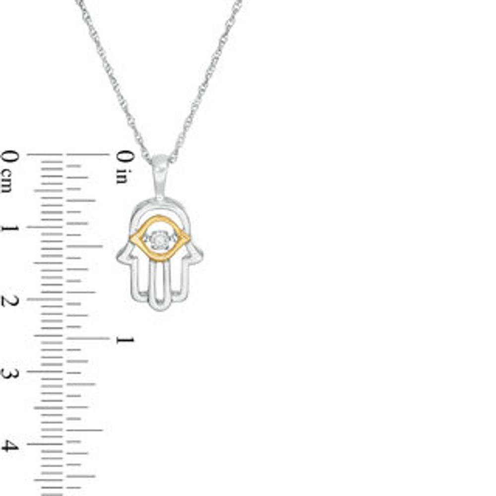 Unstoppable Love™ Diamond Accent Hamsa Pendant in Sterling Silver and 10K Gold|Peoples Jewellers