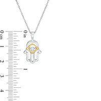 Unstoppable Love™ Diamond Accent Hamsa Pendant in Sterling Silver and 10K Gold|Peoples Jewellers