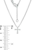 0.04 CT. T.W. Diamond Cross Necklace in Sterling Silver - 20"|Peoples Jewellers