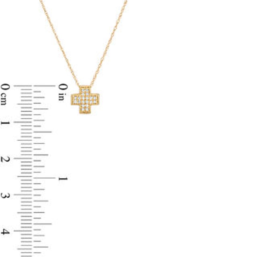 0.06 CT. T.W. Diamond Cross Pendant in 10K Gold|Peoples Jewellers