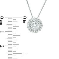 1.00 CT. T.W. Diamond Frame Pendant in 14K White Gold|Peoples Jewellers